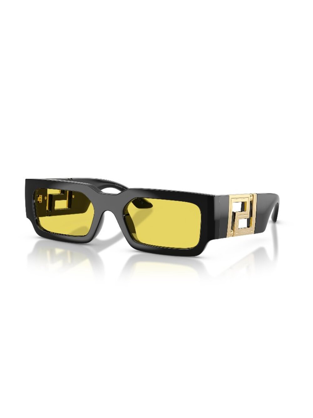 New Versace Men's Sunglasses Black Yellow Lens Injected Frame VE4506U GB1 85 54